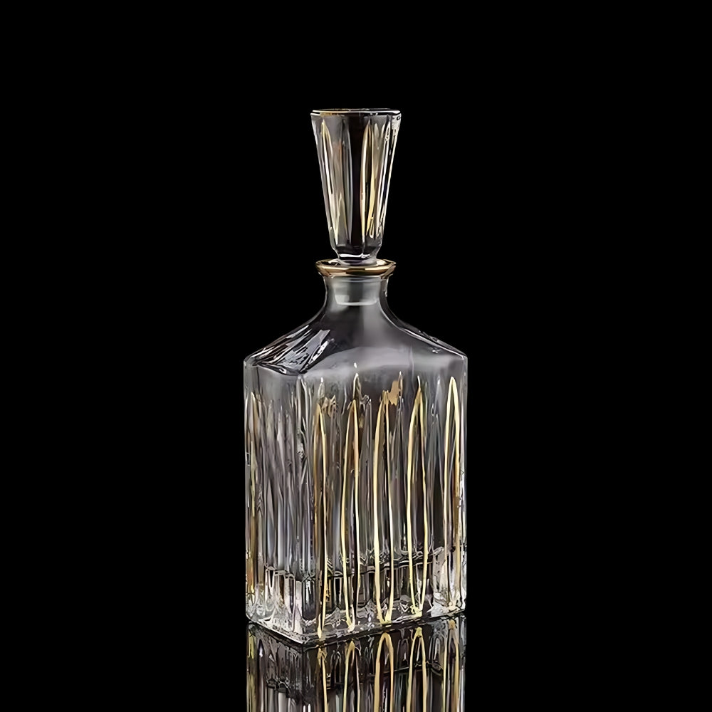 Baroque - Carafe Whisky Ancienne Verre Ciselé