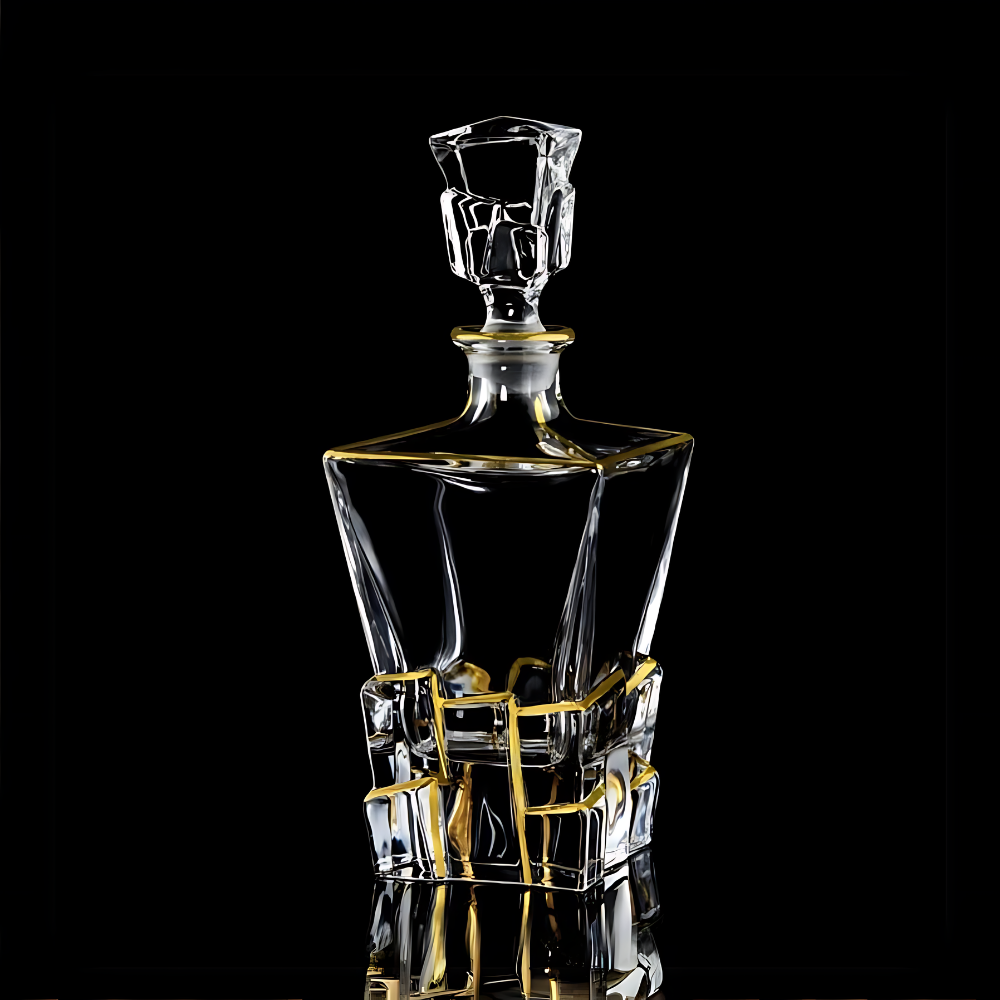 Orabella - Carafe Cristal à Bord Doré 