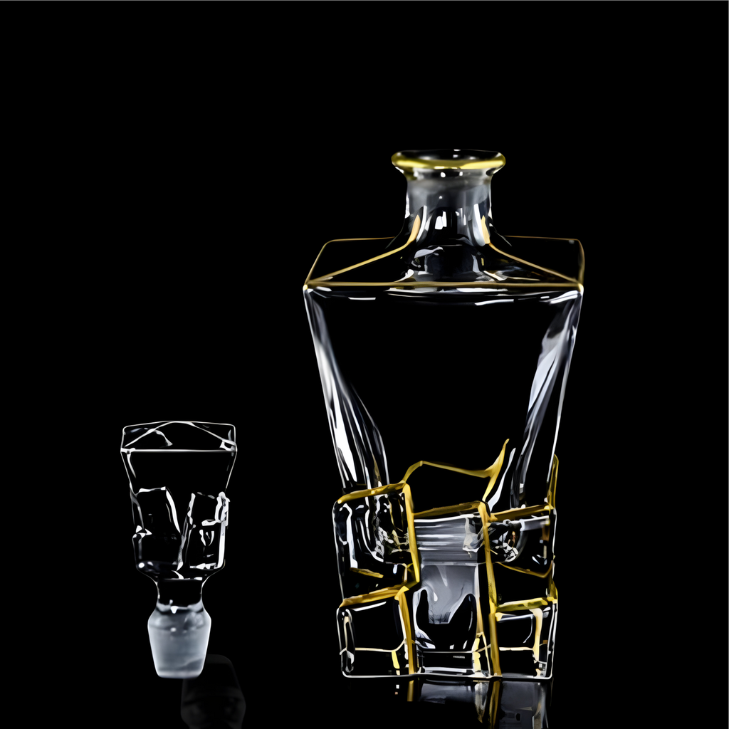 Orabella - Carafe Cristal à Bord Doré 