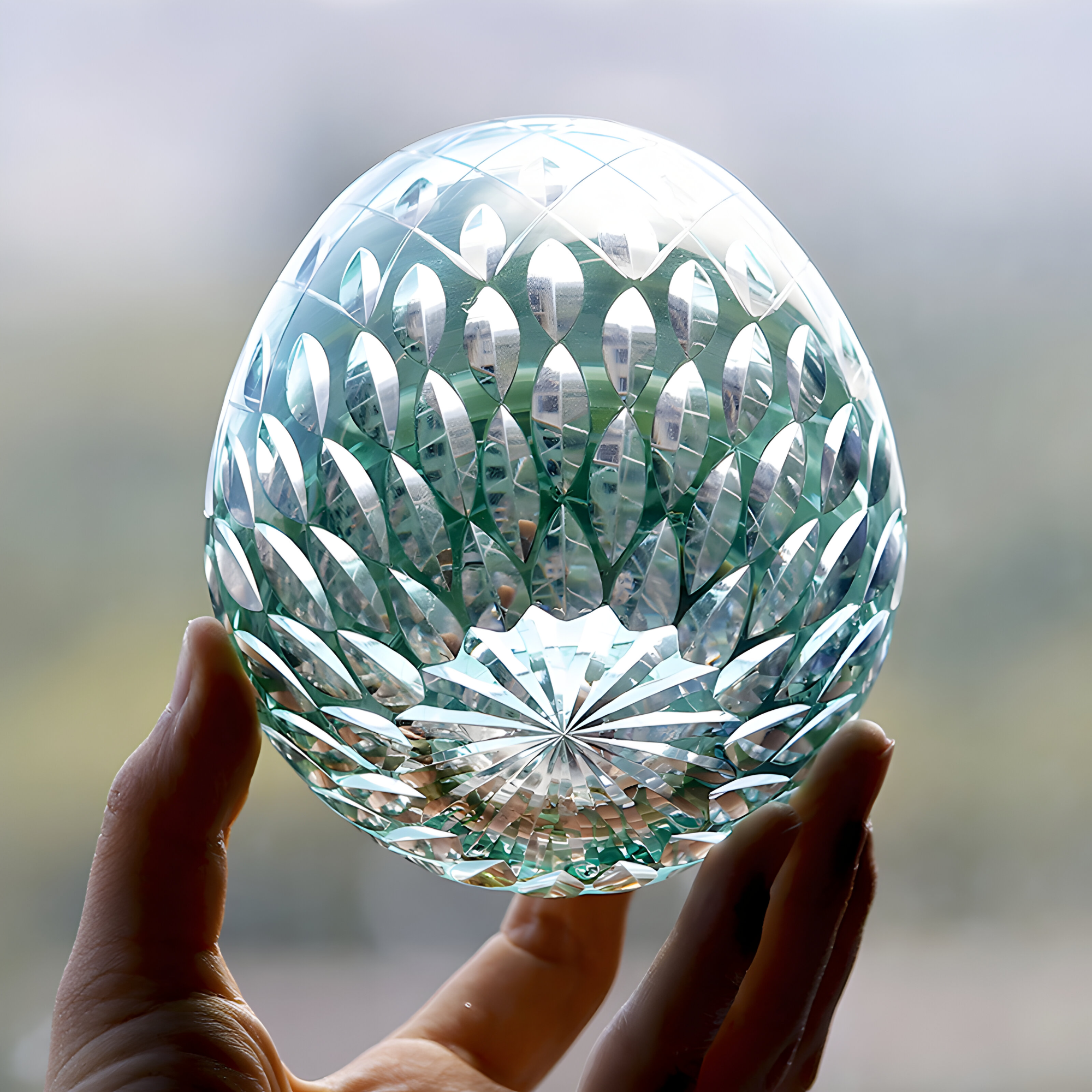 Verre à Eau Bleu Turquoise Edo Kiriko