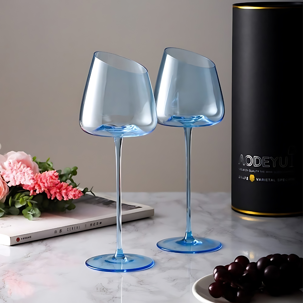 Verre à Vin Bleu 