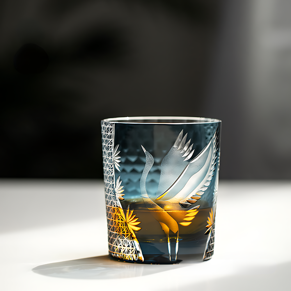 Verre à Whisky Edo Kiriko Cristal Coloré