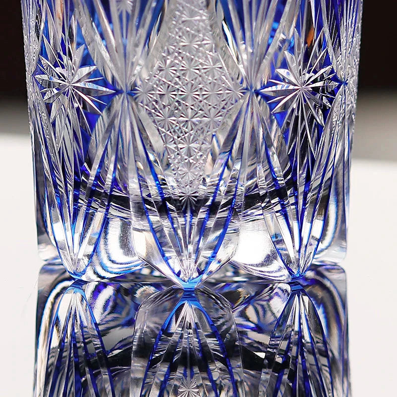 Verre Bleu Losange