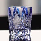 Verre Bleu Losange