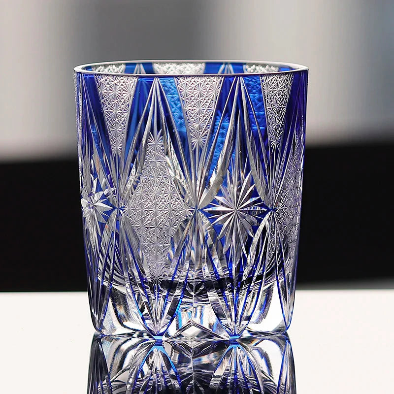 Verre Bleu Losange